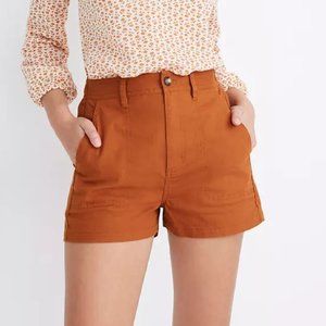 Madewell High Waist Camp Shorts in Burnt Orange